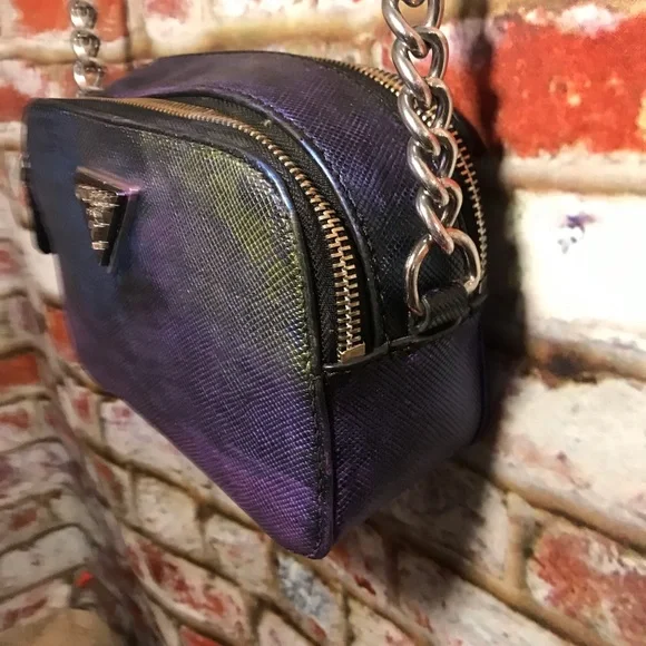 Guess Multi Colorful Metallic Leather Chained Crossbody Bag - Picture 6 of 16